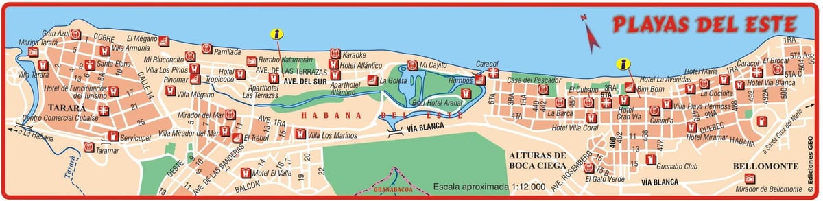地图playa del este古巴